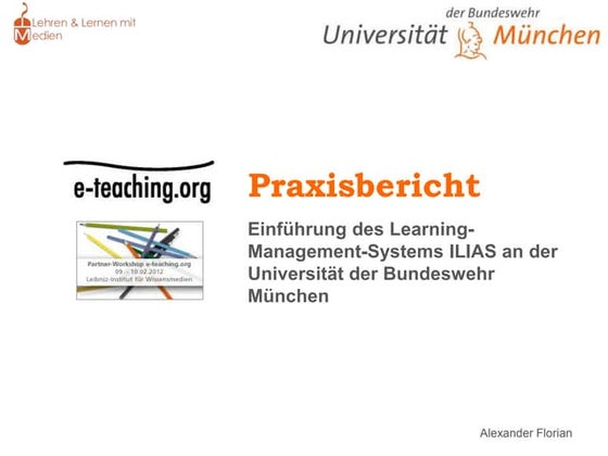 Partner-Workshop e-teaching.org: Einführung des Learning-Management-Systems I...