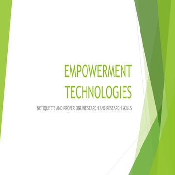 Empowerment Technologies Lecture 3 (Philippines SHS)