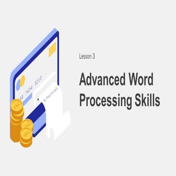 E-Tech Lesson 3 - Advance Word Processing | PDF | Desktop Publishing ...
