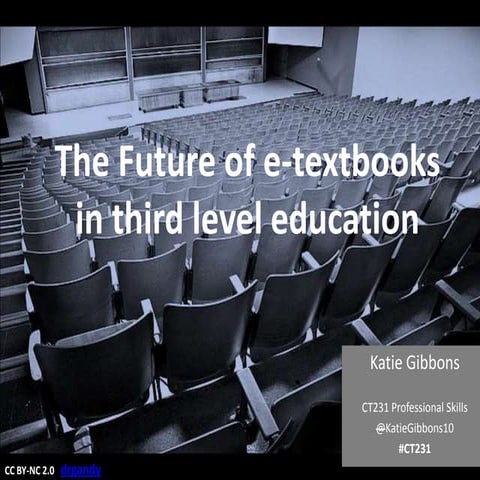 E textbooks in third level eduction