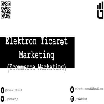 E-ticarət Marketinq- Ecommerce Marketing