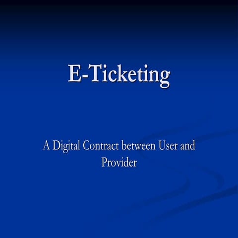 E ticketing 