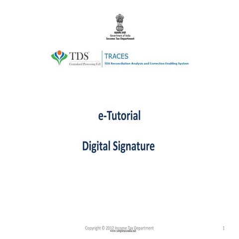 E tutorial - digital signature