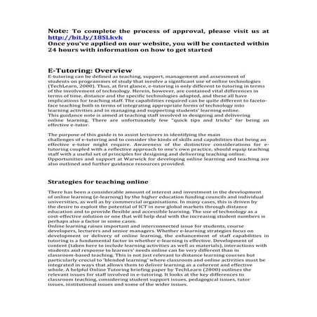 E tutoring | PDF