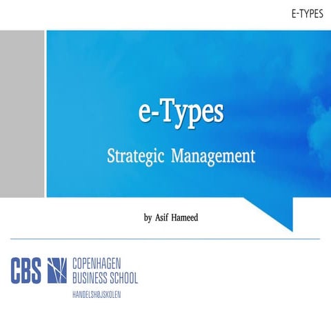 e-Types business strategy
