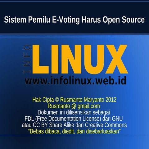 E-Voting Harusnya Open Source