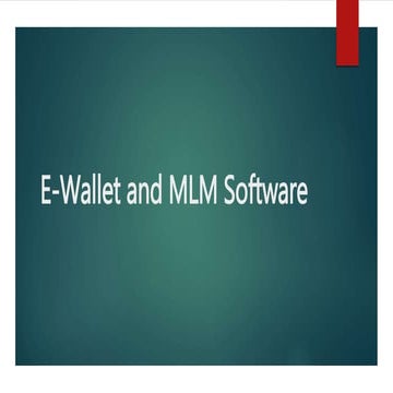 E-Wallet & MLM Software Solution