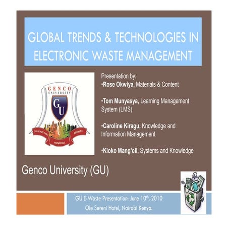 E waste-Presentation