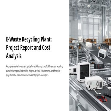 E-Waste Recycling Plant Project Cost Report