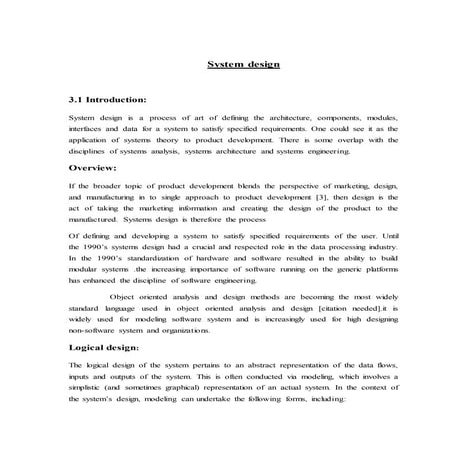 E workshop system design