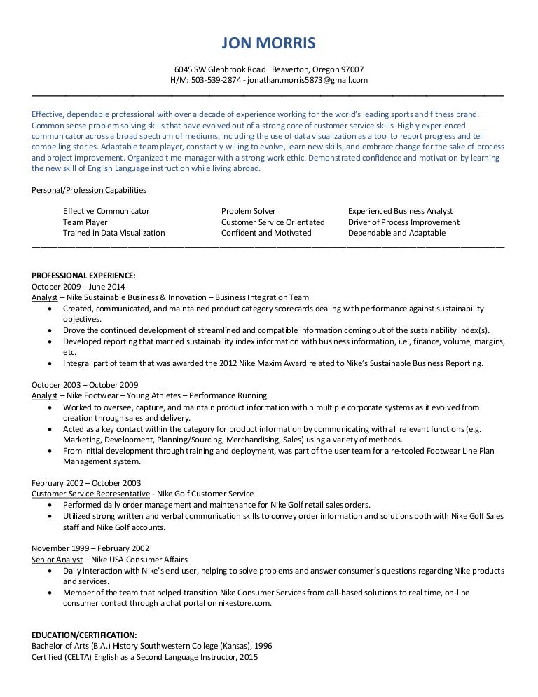 nike representative contact