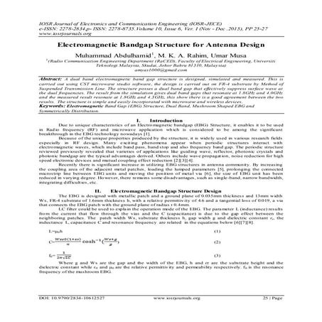 Electromagnetic Bandgap Structure for Antenna Design 