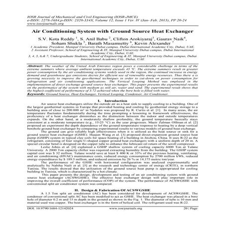 Air Conditioning System with Ground Source Heat Exchanger