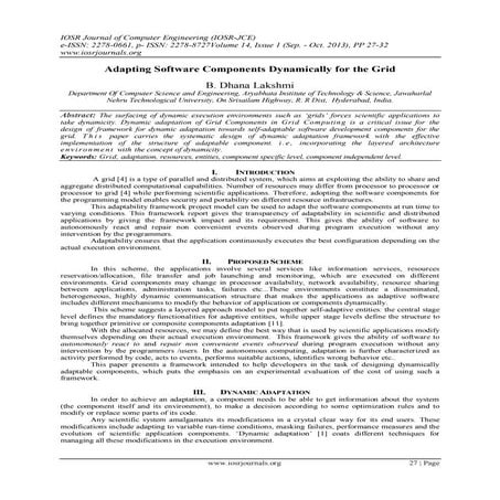 Adapting Software Components Dynamically for the Grid