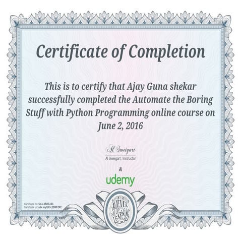 python certificate | PDF