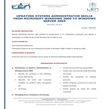 Updating system administrator skills microsoft windows 2000 windows server 20...