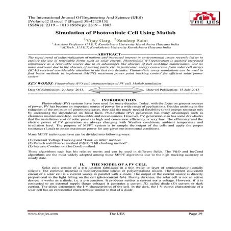 The International Journal of Engineering and Science (The IJES)