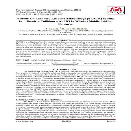 The International Journal of Engineering and Science (The IJES)