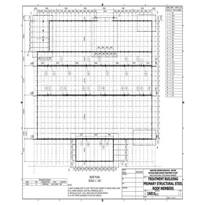 PRIMARY STRUCTURAL STEELWORKS MEMBERS - WATER TREATMENT PLANT
