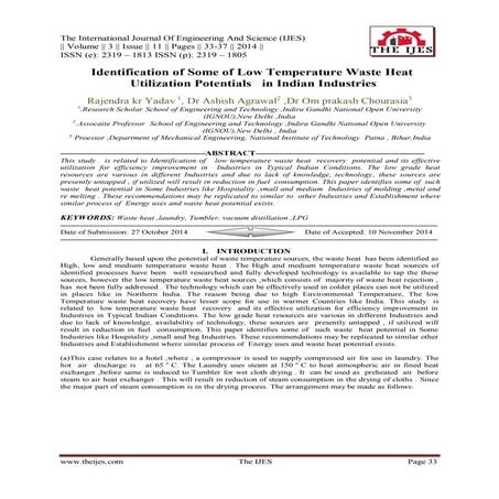 Improving Energy Efficiency in the Pulp and Paper Industry | PDF