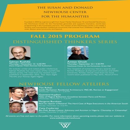 Newhouse Center Event Flyers