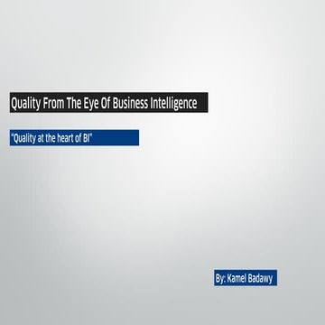 BI Quality Presentation