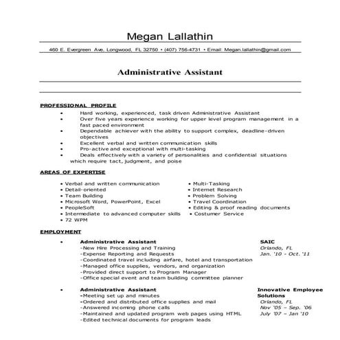 Megan Lallathin - Resume