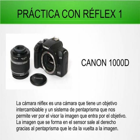 E03 primera práctica con reflex