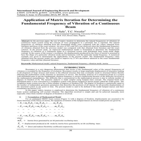 Welcome to International Journal of Engineering Research and Development (IJERD)