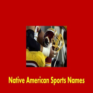 Native American Sports Names