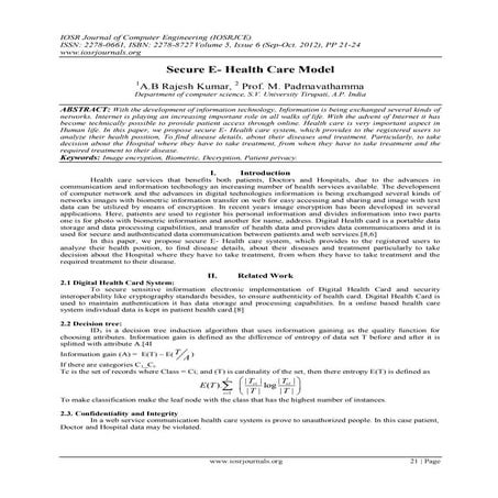 Secure E- Health Care Model