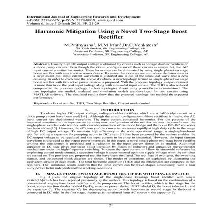 Welcome to International Journal of Engineering Research and Development (IJERD)