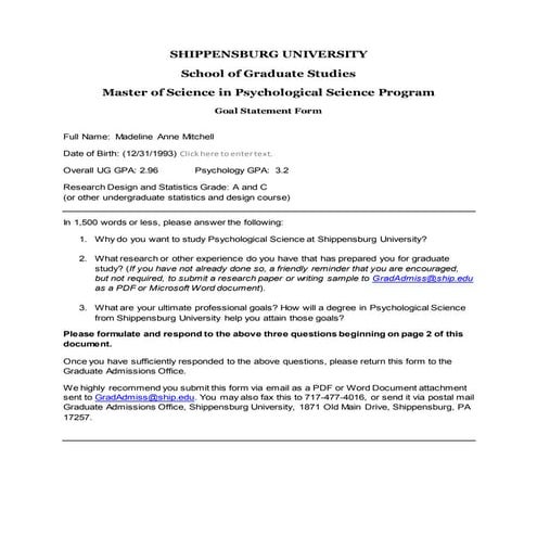 grad statement final