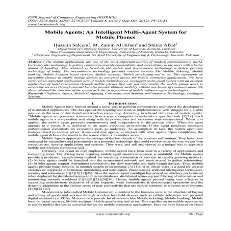 Mobile Agents: An Intelligent Multi-Agent System for  Mobile Phones