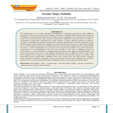 Seismic Slope Stability | PDF
