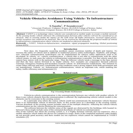 Vehicle Obstacles Avoidance Using Vehicle- To Infrastructure  Communication