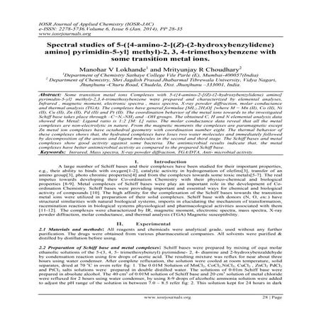 Spectral studies of 5-({4-amino-2-[(Z)-(2-hydroxybenzylidene) amino] pyrimidi...