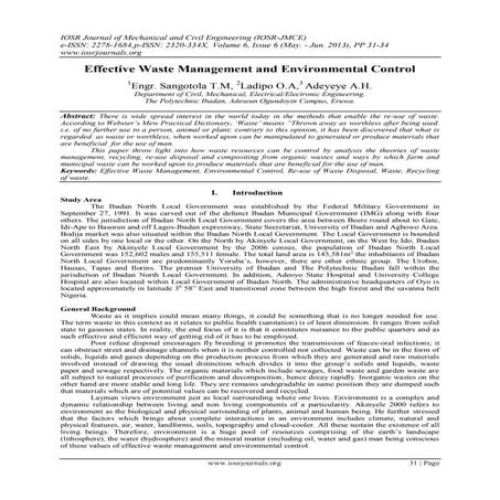 Effective Waste Management and Environmental Control