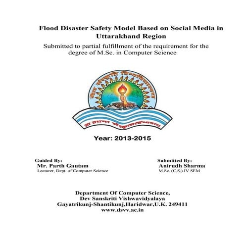 Flood Disaster Safety Model Based on Social Media in Uttarakhand Region ...
