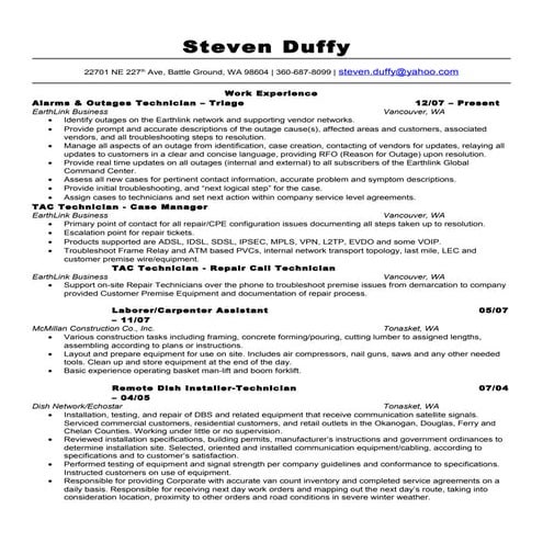 Steven's Resume 2015 | DOC | Computer Networking | Computing