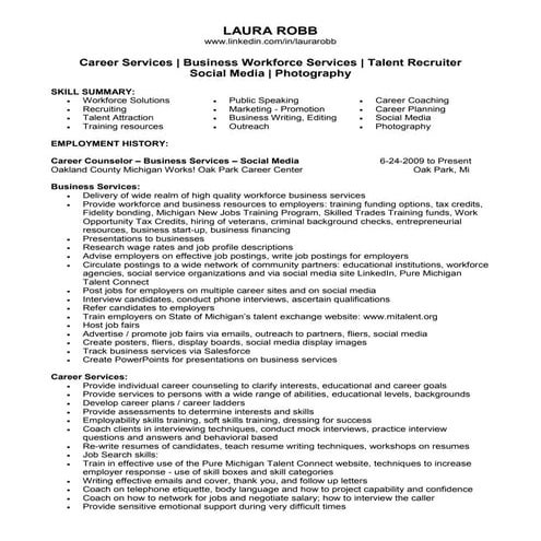 Resume of Laura D Robb - Linkedin