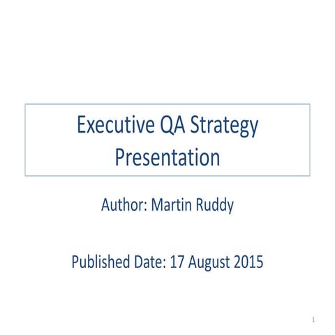 Executive QA Strategy Presentation