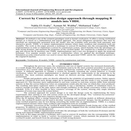 International Journal of Engineering Research and Development