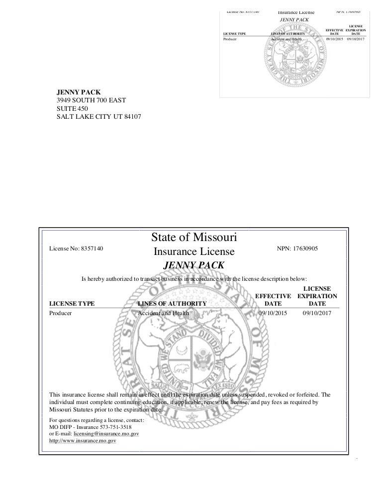 Missouri License