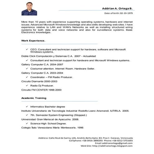 Curriculum Addrian A English