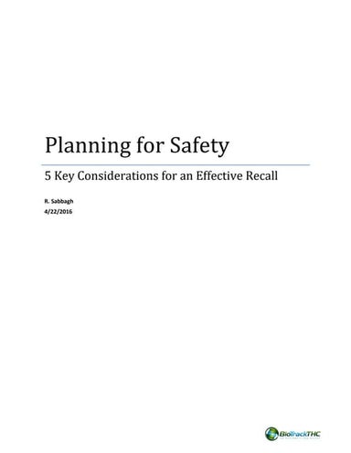 Planning for Safety _ 5 Key Considerations for an Effective Recall