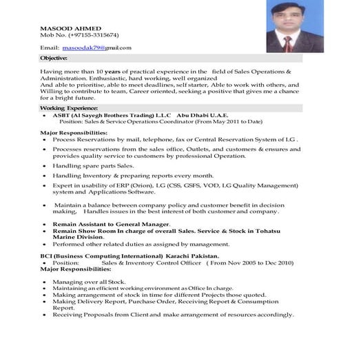 Masood Resume