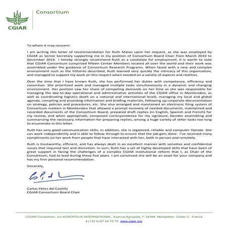 Letter of recommendation 1