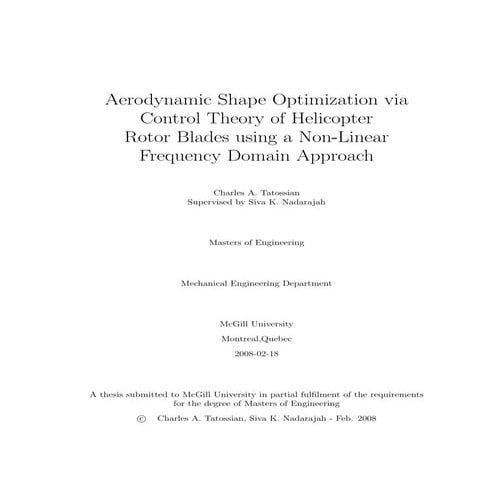 Charles Tatossian - Thesis