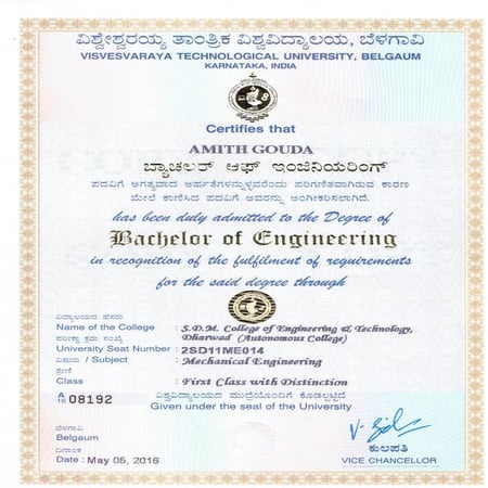 DEGREE CERTIFICATE | PDF